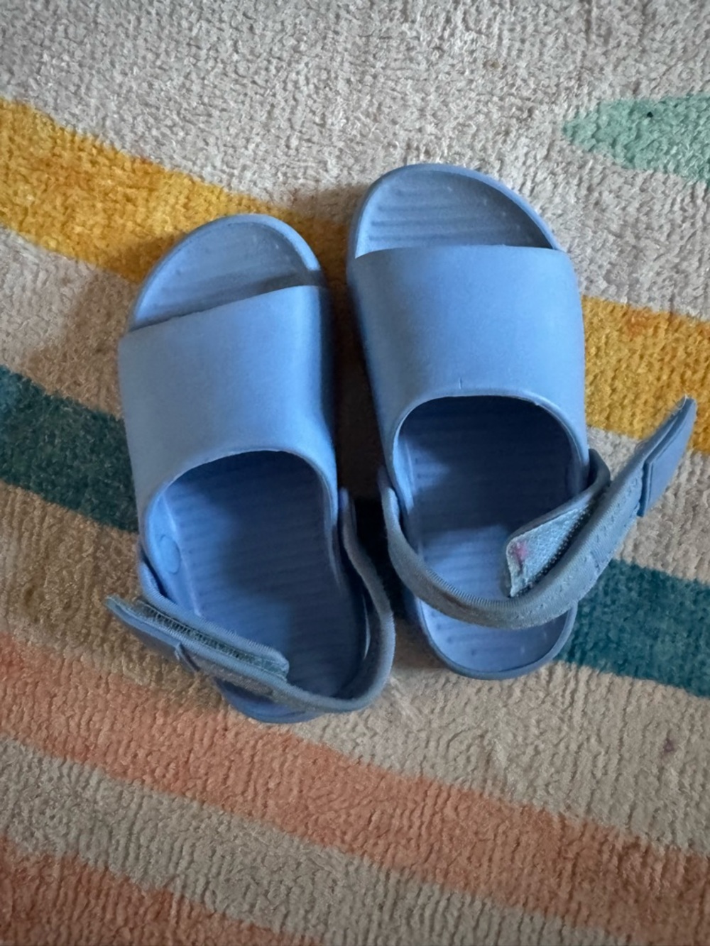 Zara Kids Blue Slide Sandals with Back Strap